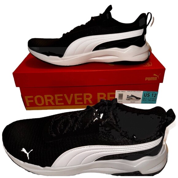 Puma Mens Size 12 Black Zip C Lightweight Running Sneaker Shoe Athletic Jogging main image 6